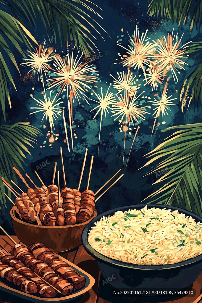 宵夜插畫