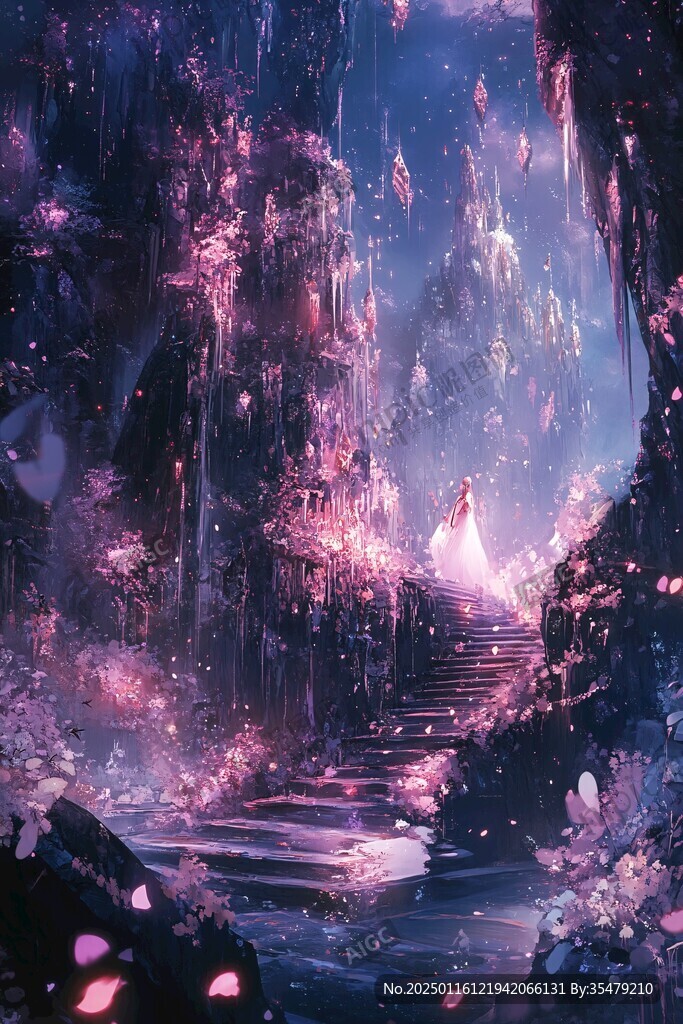 唯美仙境插畫