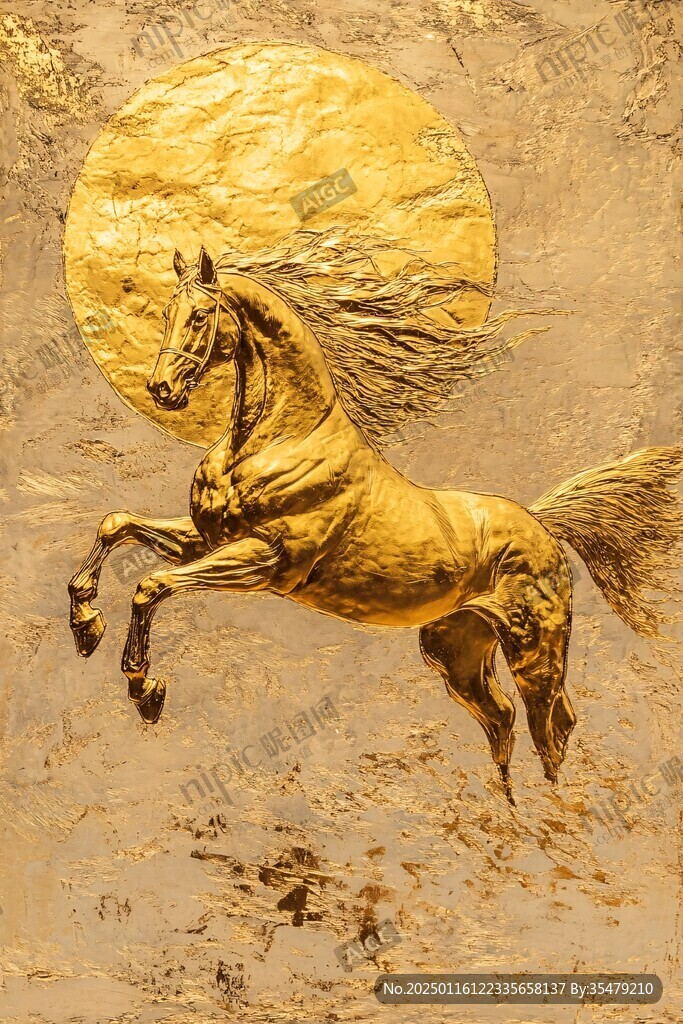 創(chuàng)意插畫金屬駿馬