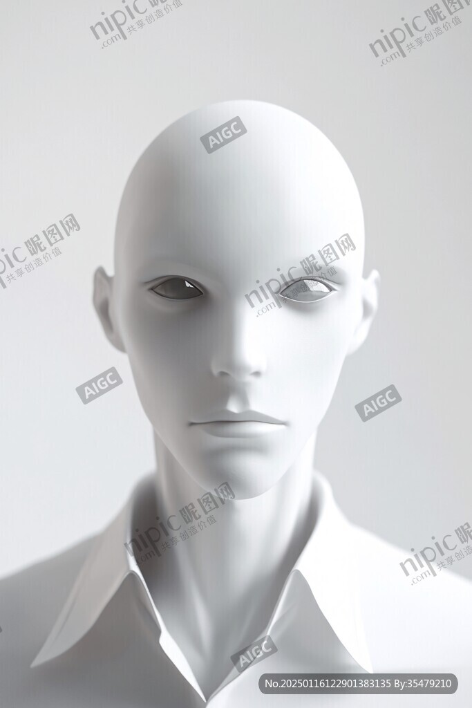 亞白色模特頭