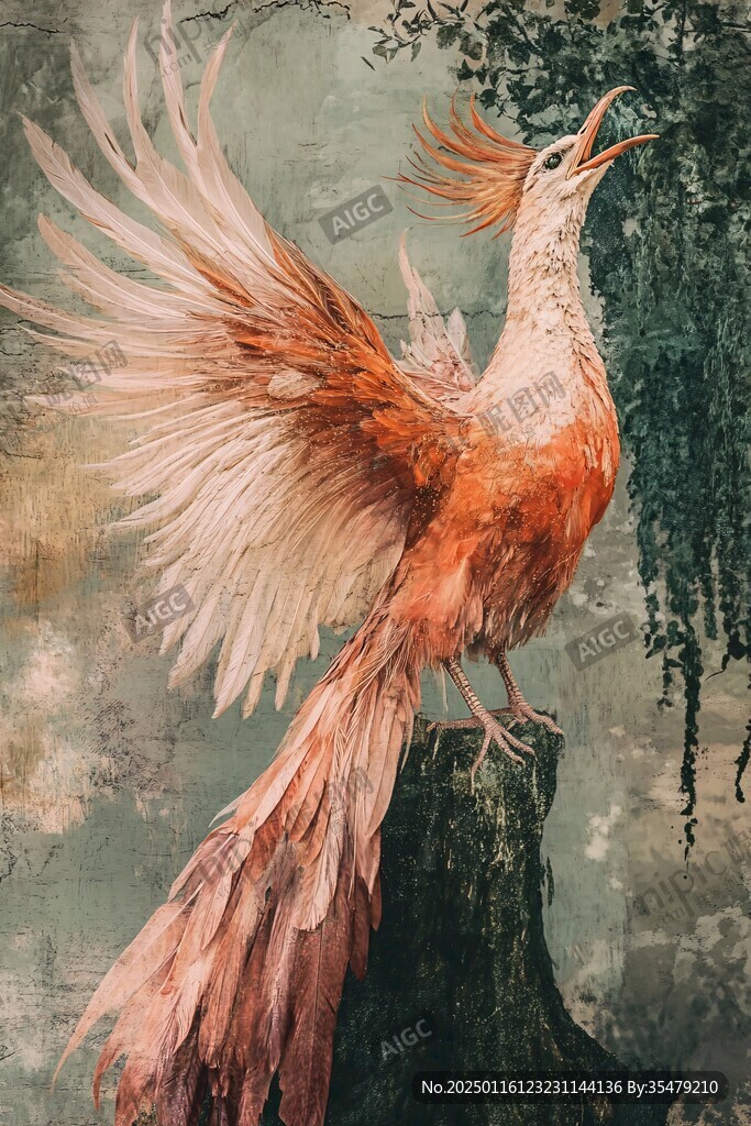 朱鹮插畫