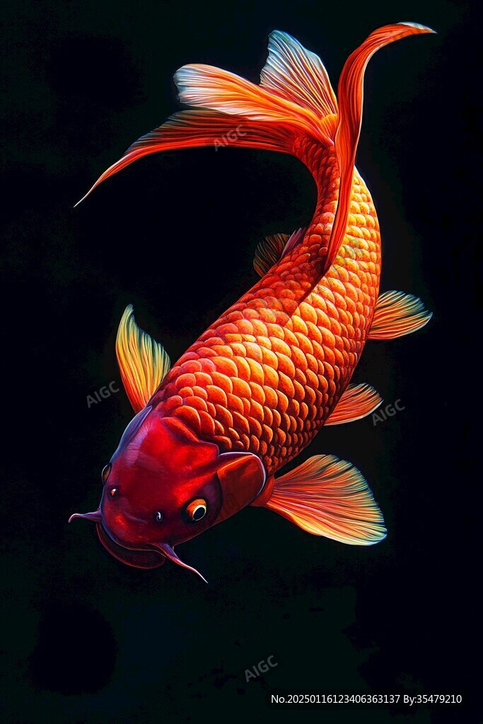 卡通寫實紅鯉魚