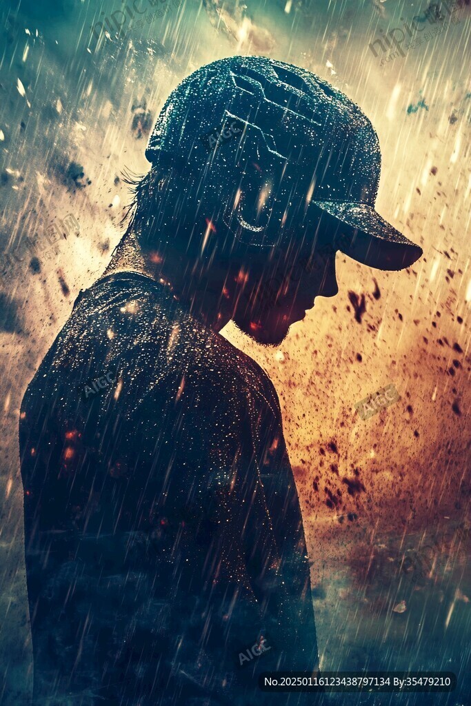 風雨中的人