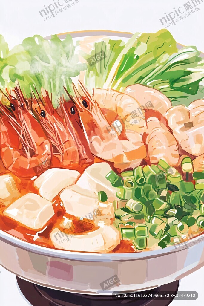 麻辣抄手插畫
