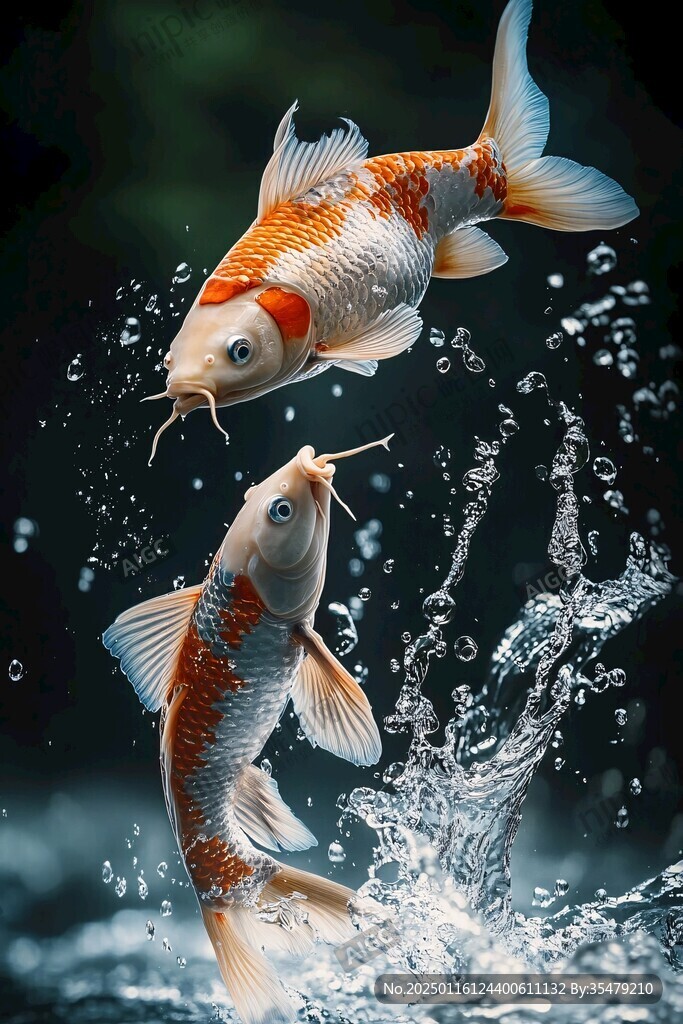 意境鯉魚圖