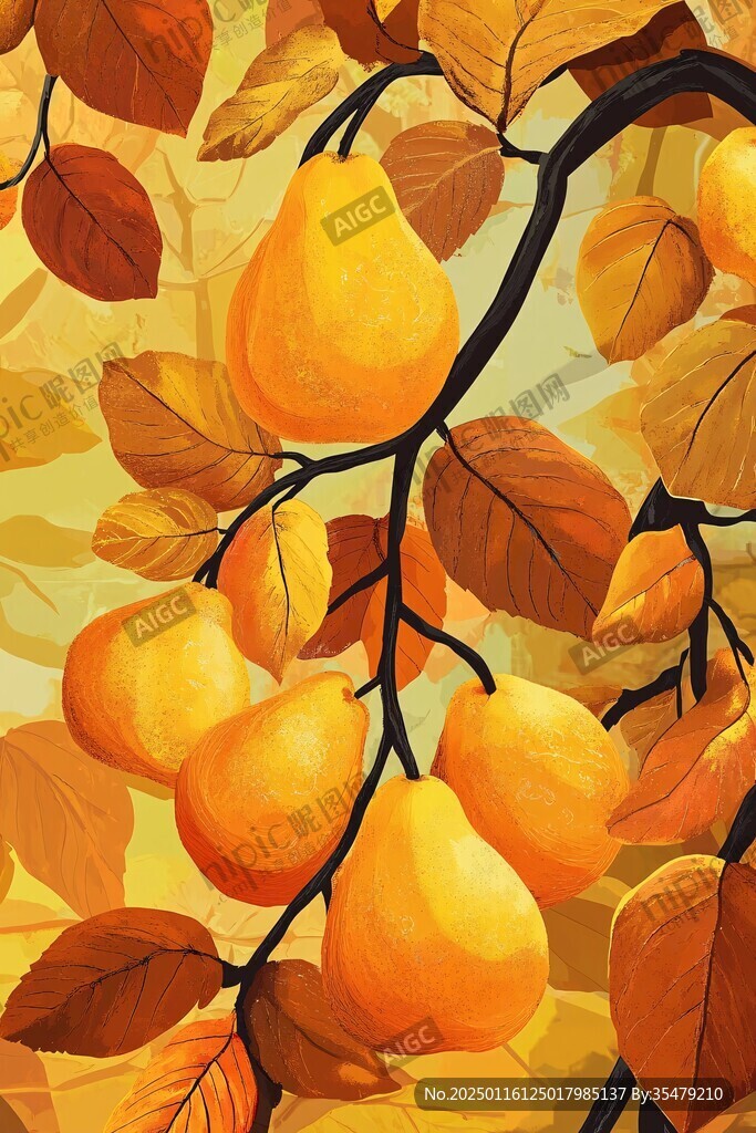 黃皮樹插畫