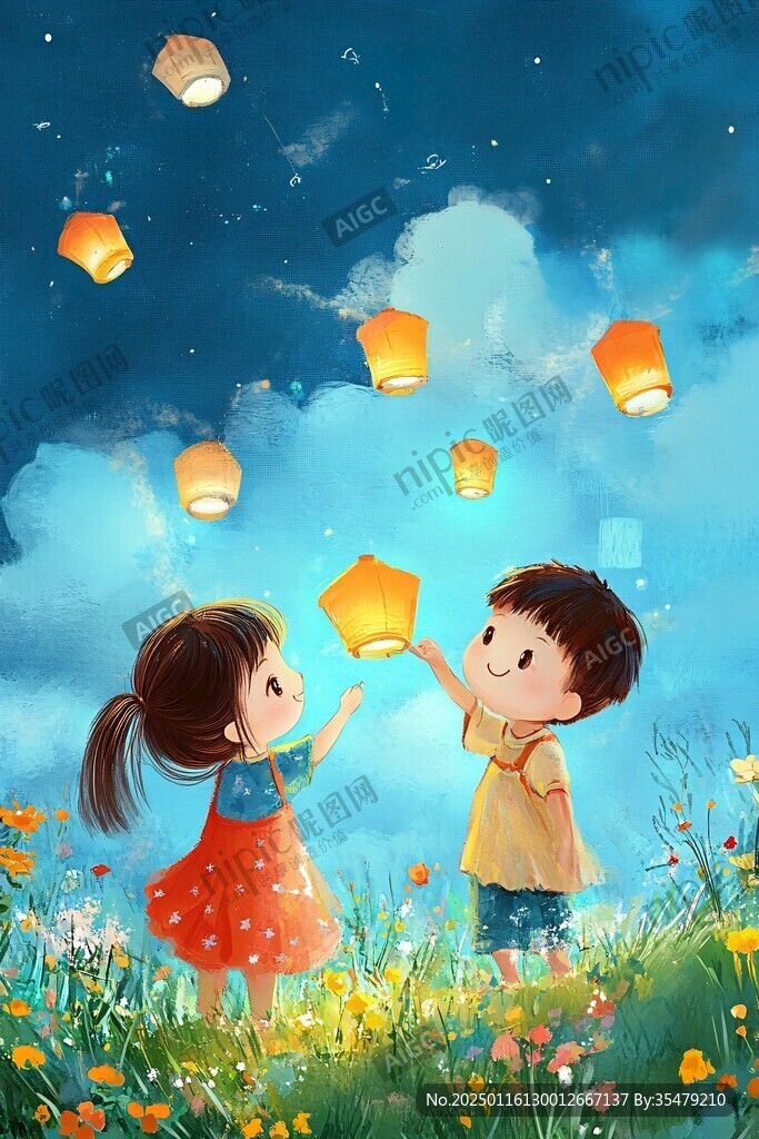 美好童年插畫(huà)