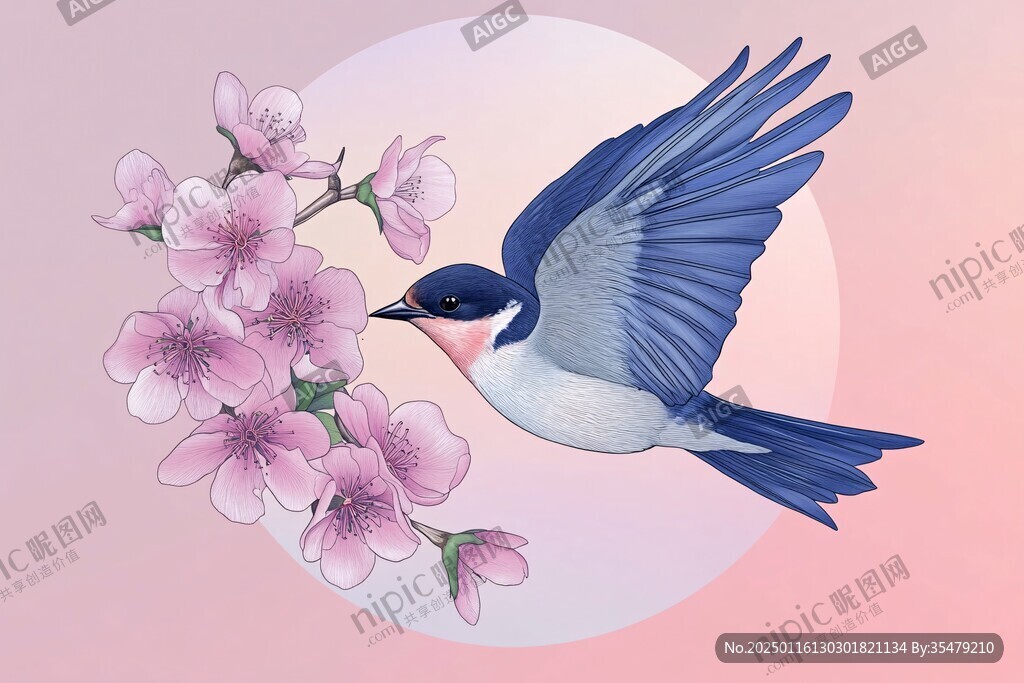 日喜鵲插畫