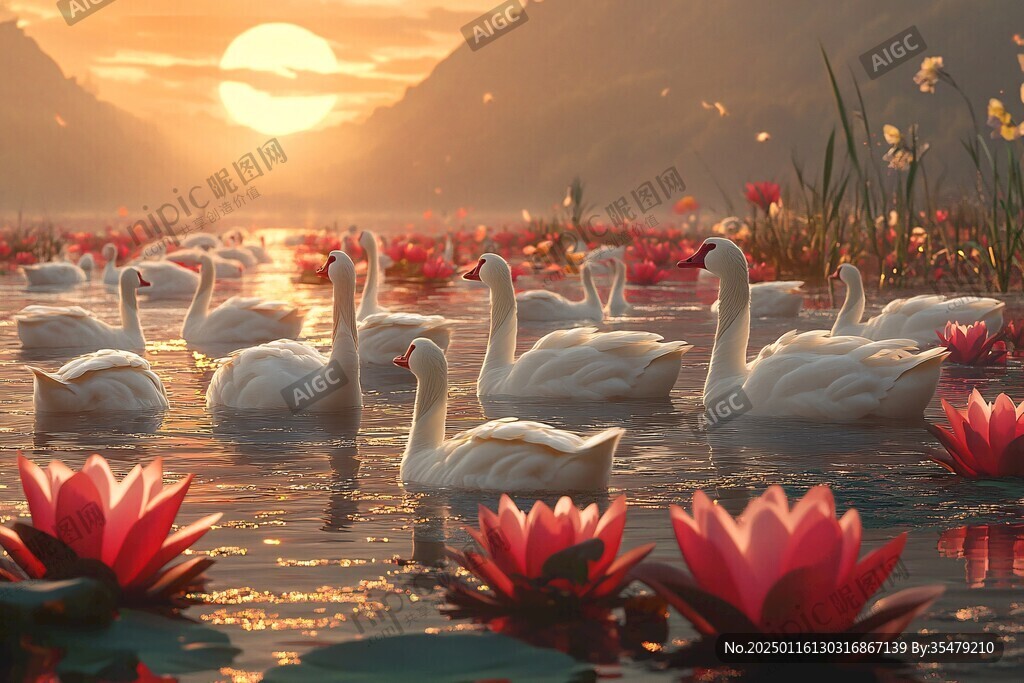 天鵝湖插畫