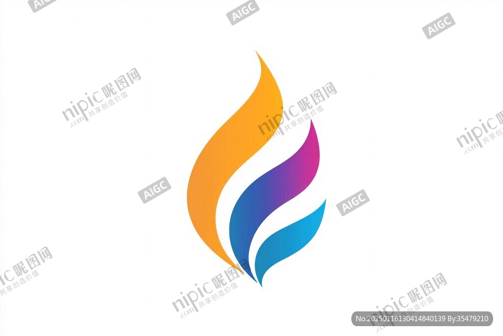 水滴火焰結(jié)合logo