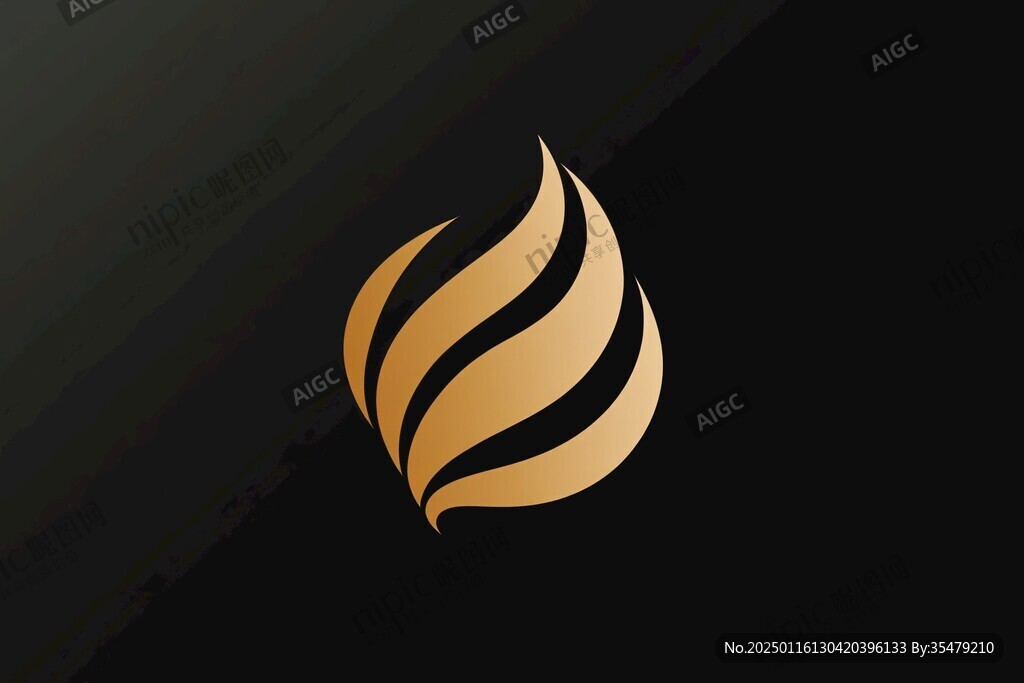 金色油logo