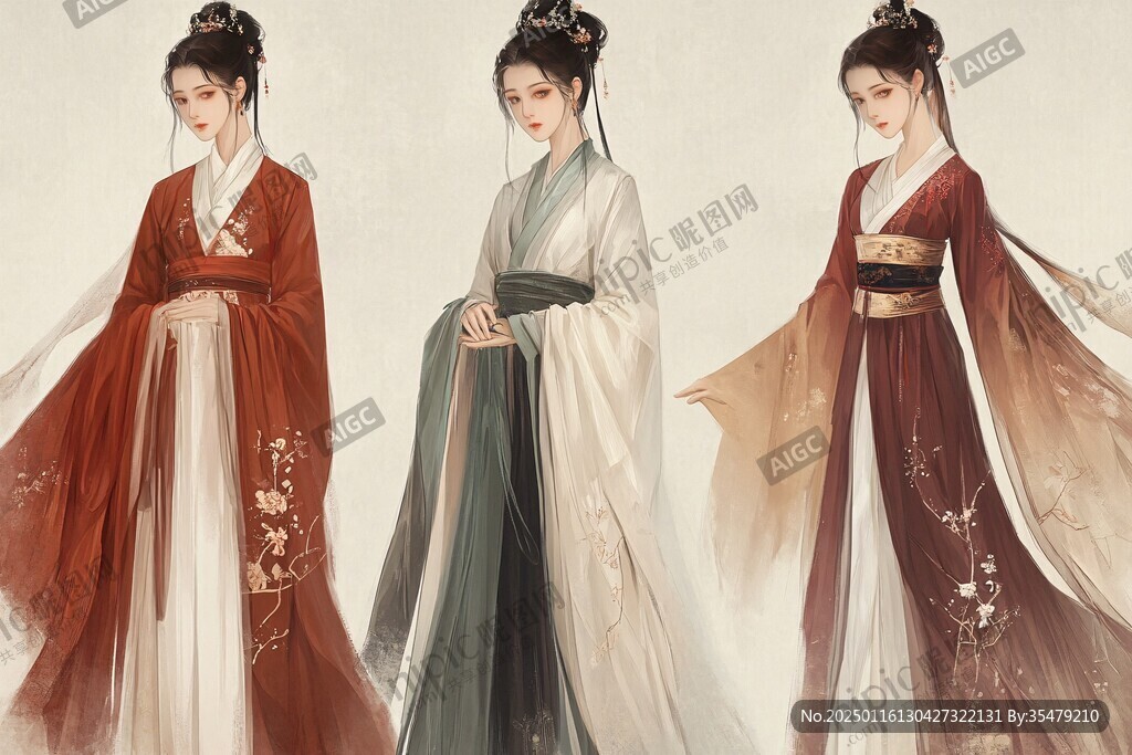漢服女插畫