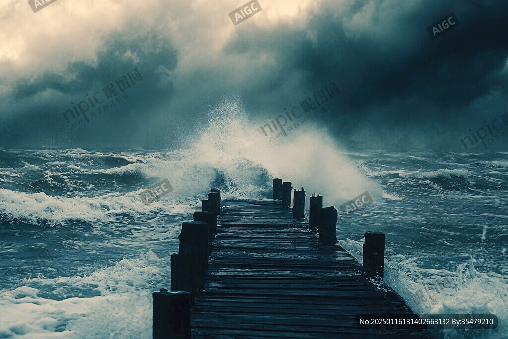 風(fēng)雨中海洋