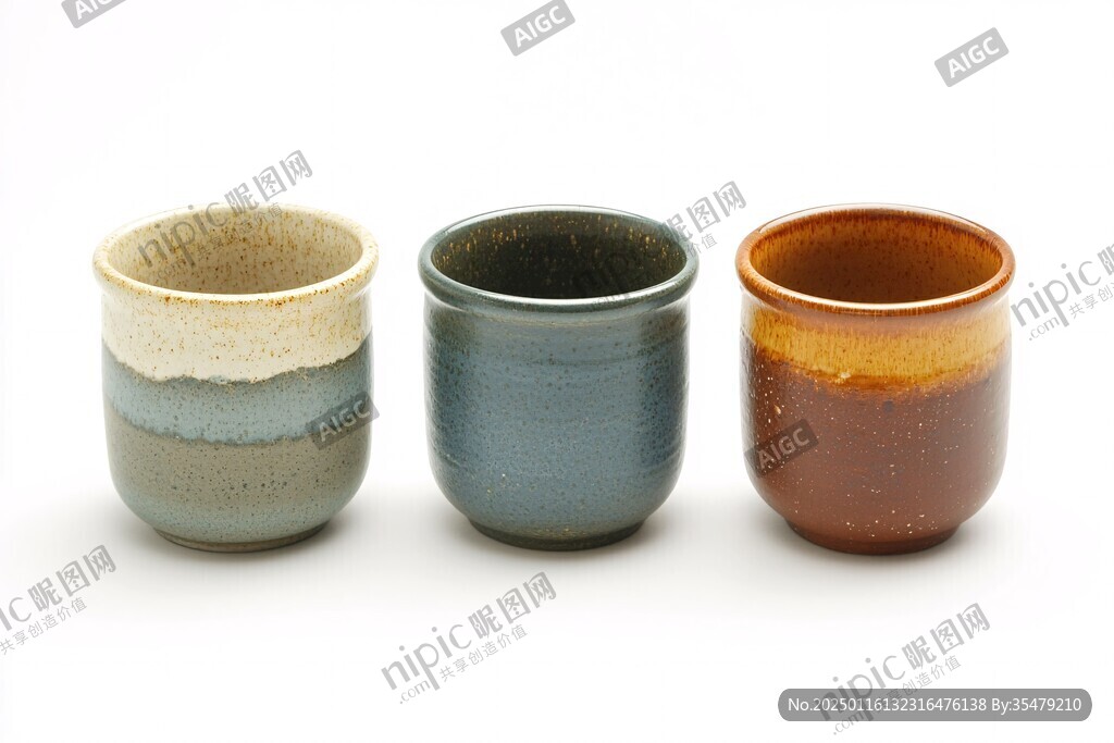 低溫釉多色陶器