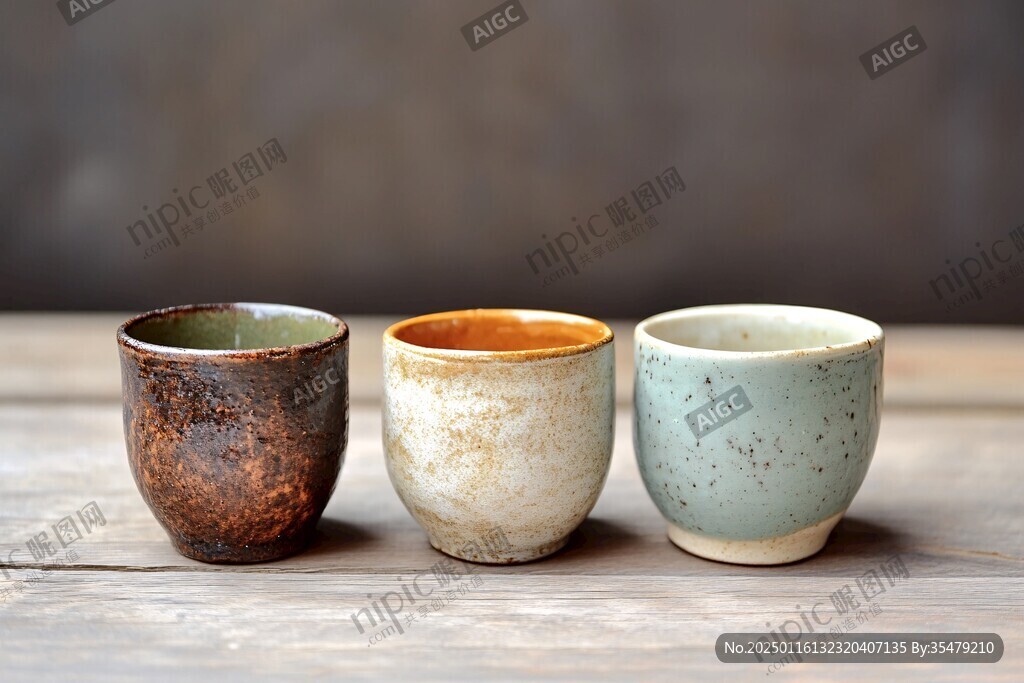 粗陶茶杯