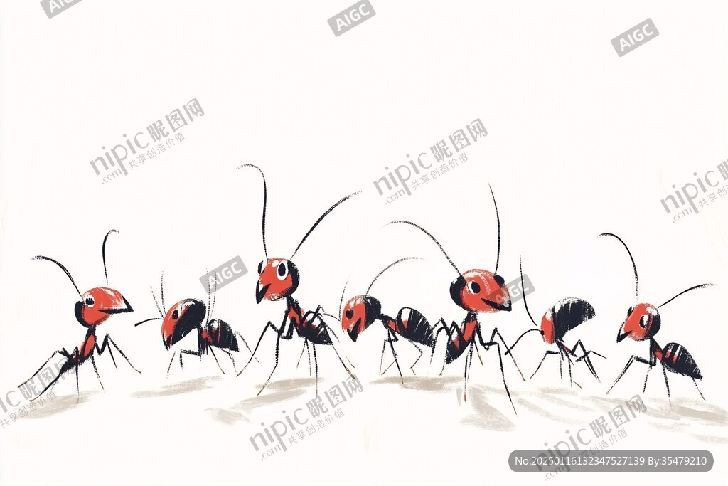 紅火蟻插畫