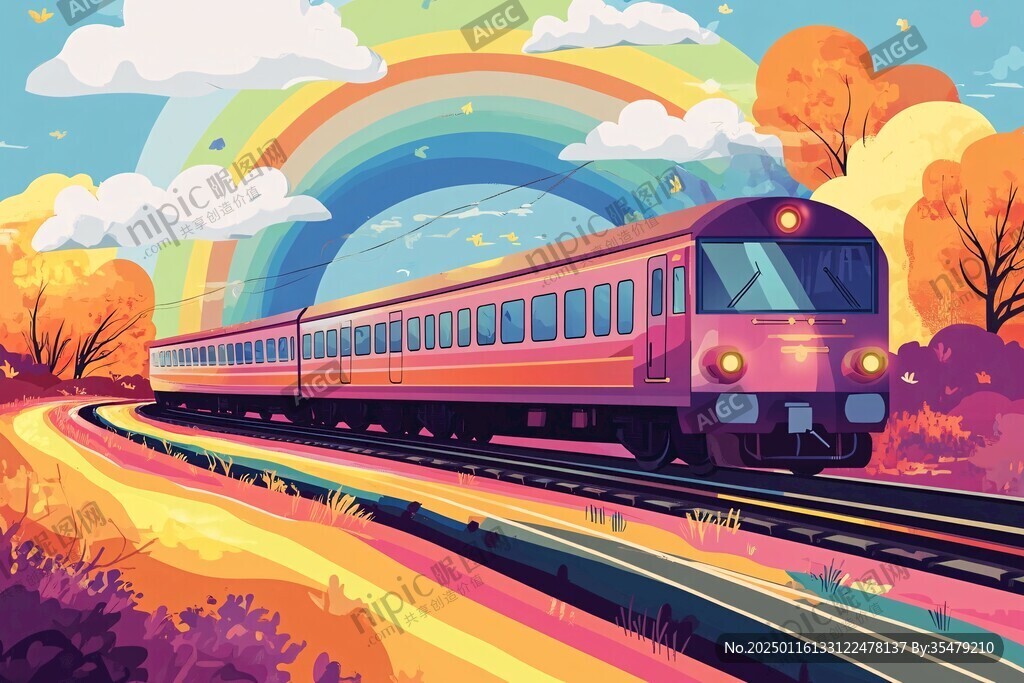 火車插畫