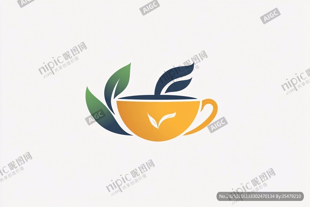 茶杯食品飲料logo