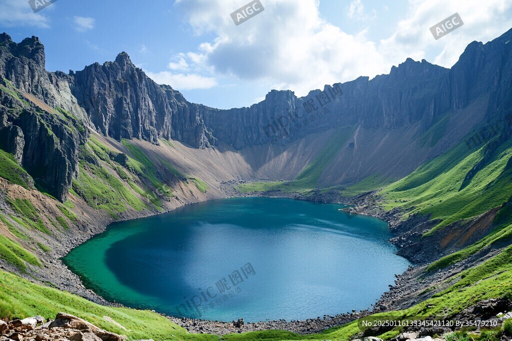 天池全景圖