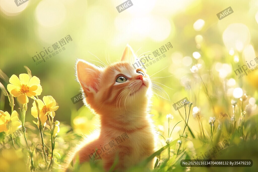 陽(yáng)光下的小花貓