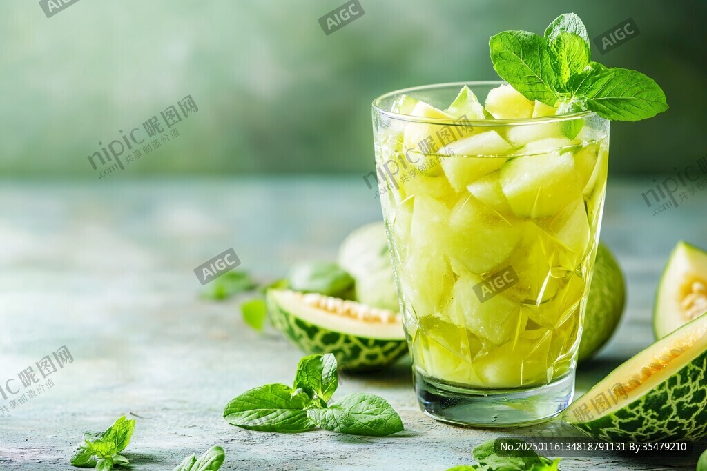 滿杯哈蜜瓜