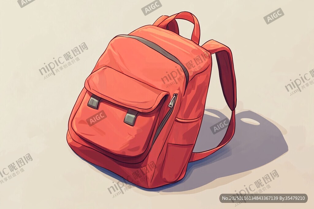 雙肩包插畫