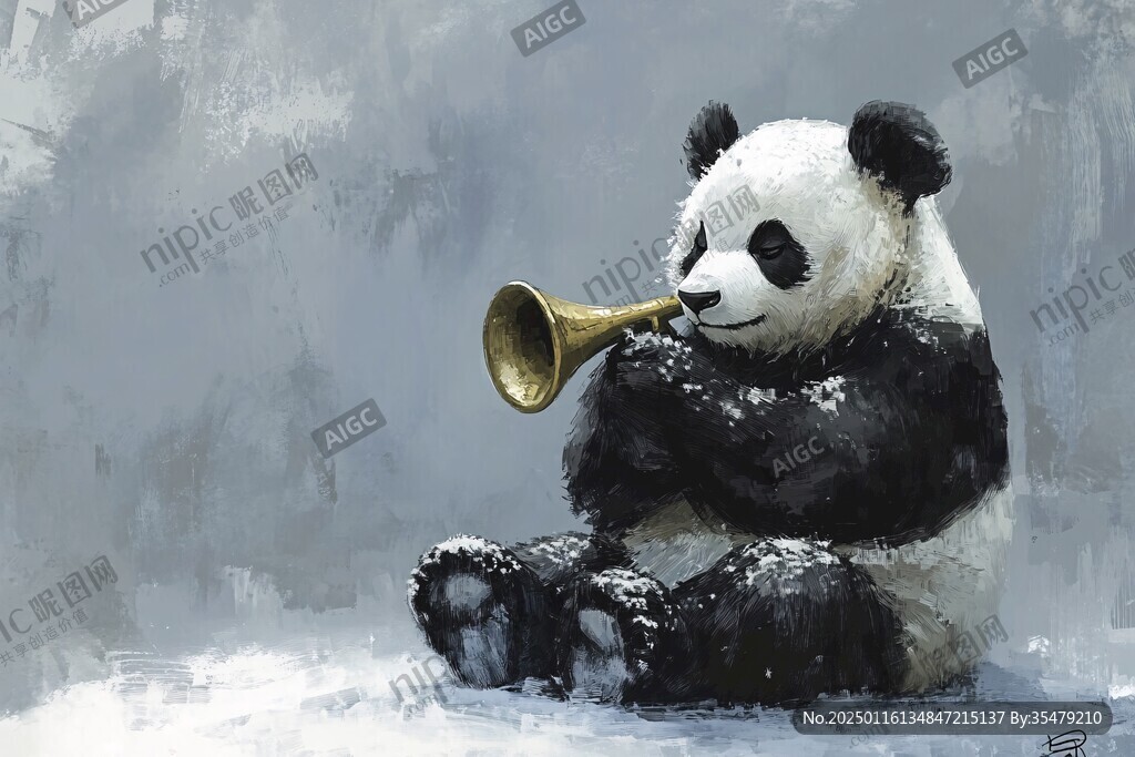 熊貓吹喇叭