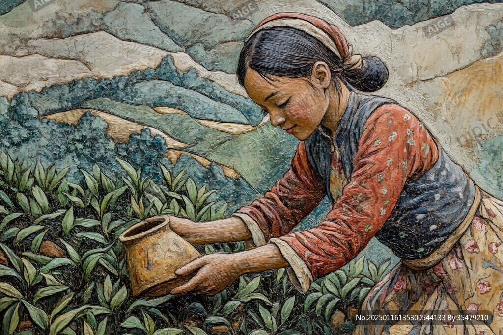 采茶裝飾畫