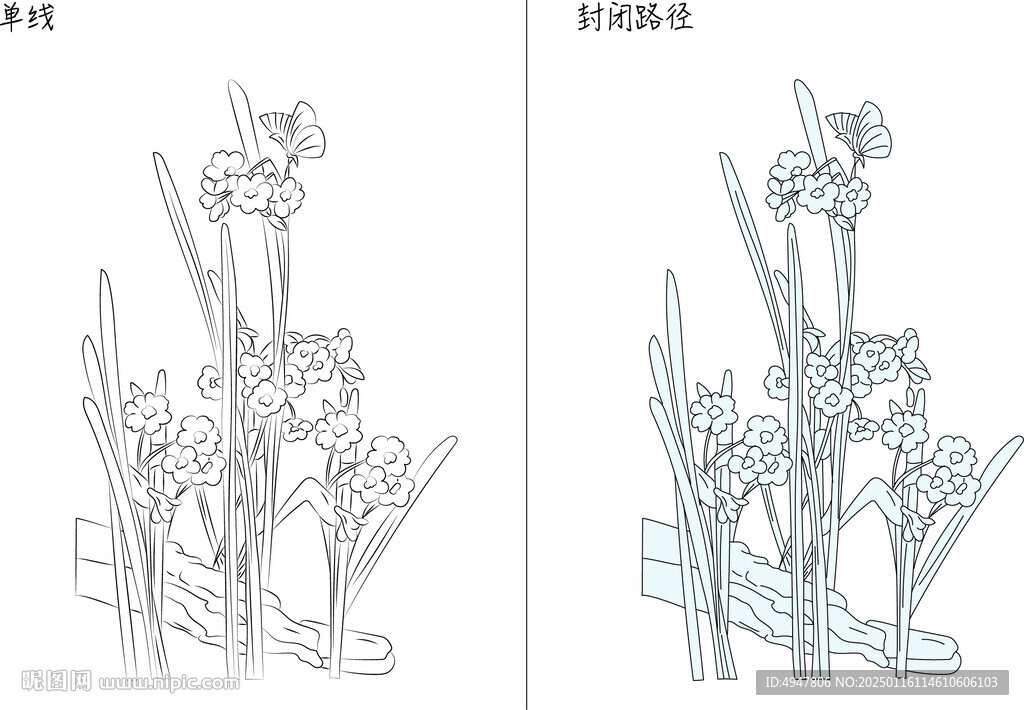 花與蝴蝶 矢量圖