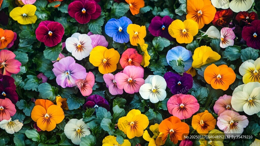 彩色蝴蝶花