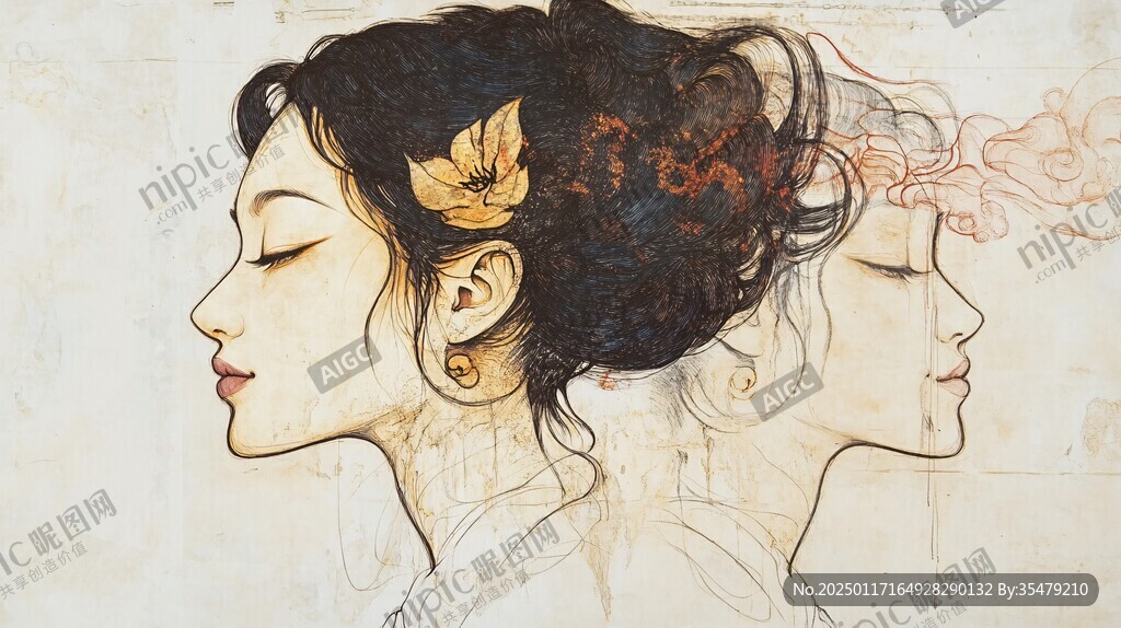 仕女圖臨摹