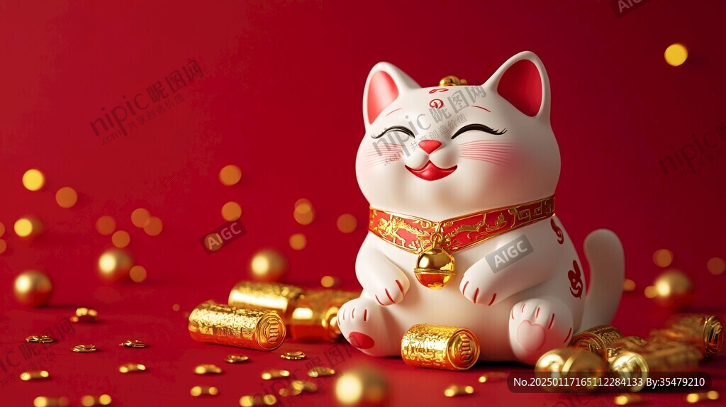 招財(cái)貓春節(jié)素材