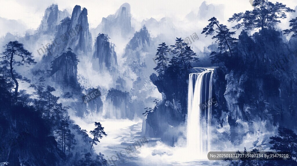 水墨數(shù)字畫山水畫壁紙