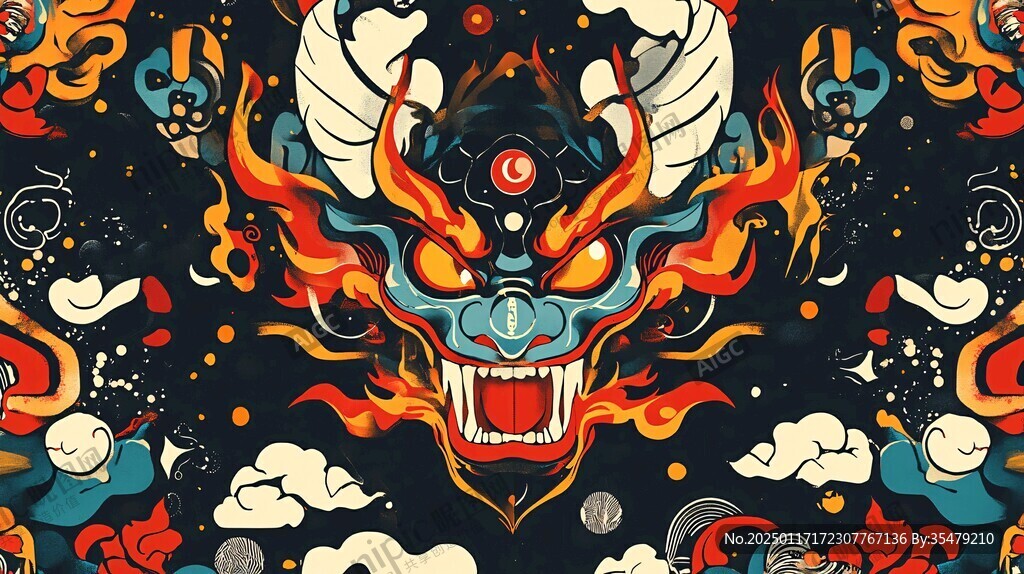 醒獅潮流插畫