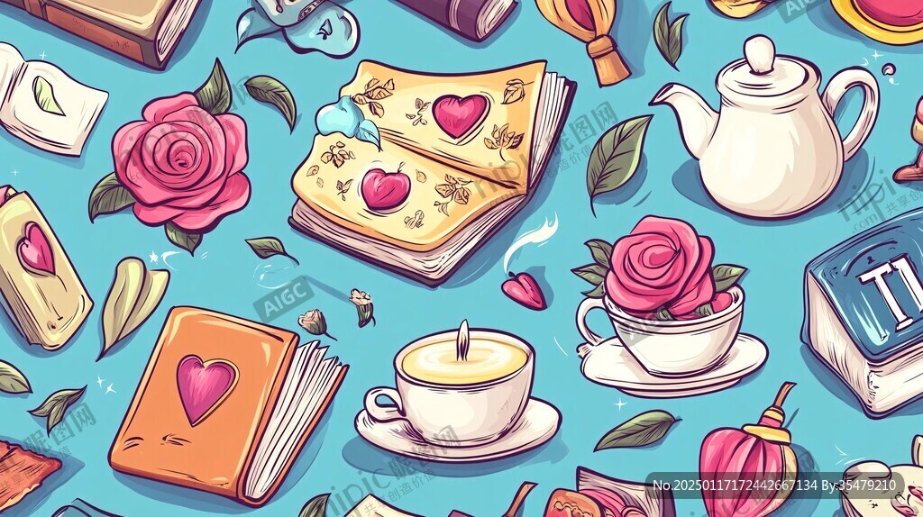 下午茶包裝插畫