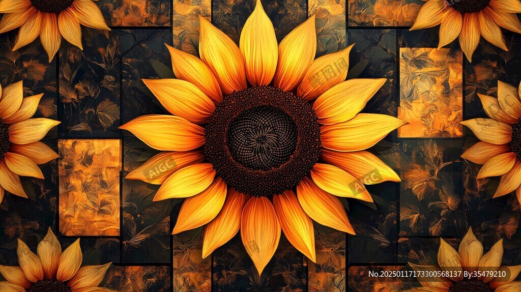 太陽花背景墻