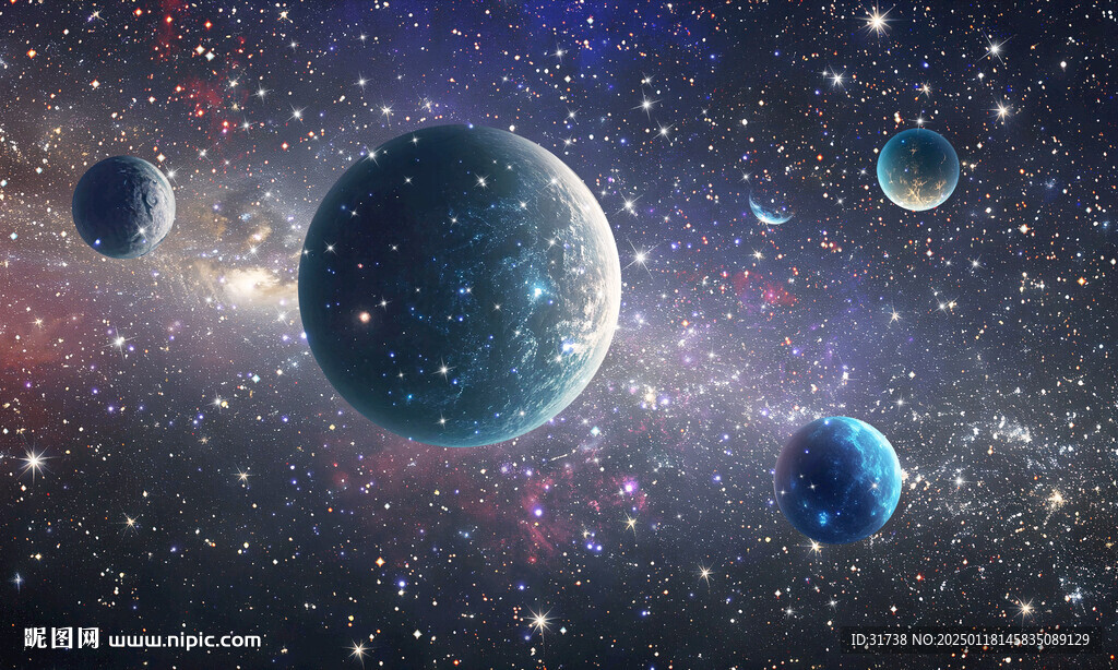 宇宙星球星空背景墻