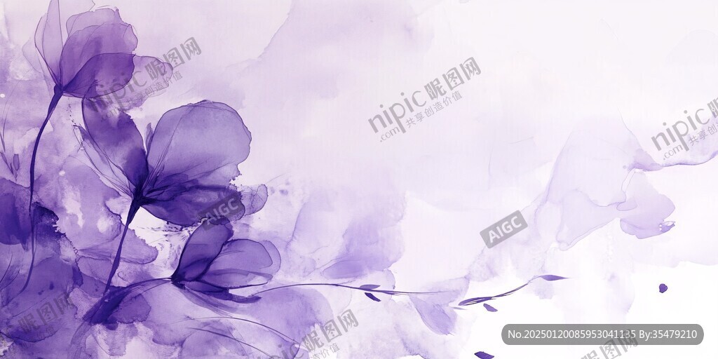 唯美飄逸活力紫色夢幻