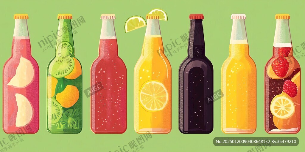 果汁包裝插畫