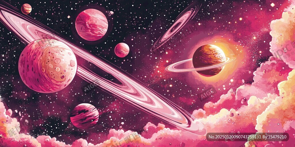 宇宙星球插畫
