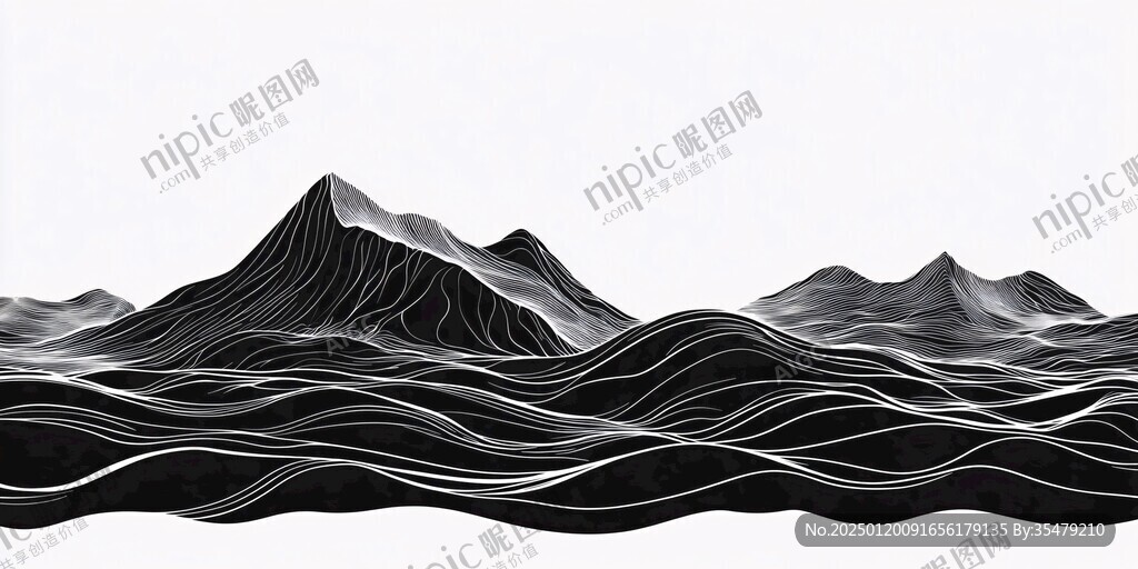 新中式線條山