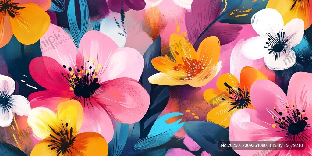 番紅花包裝插畫