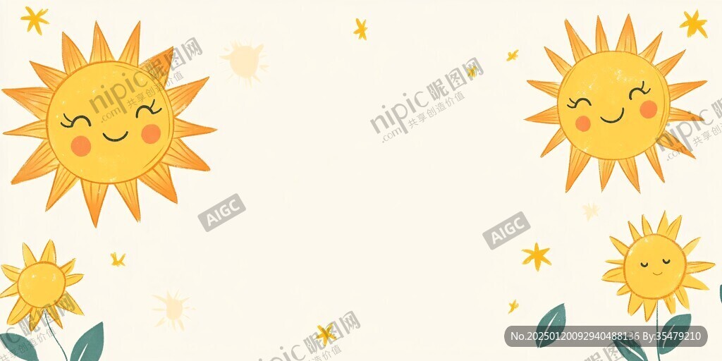 卡通太陽(yáng)插畫(huà)
