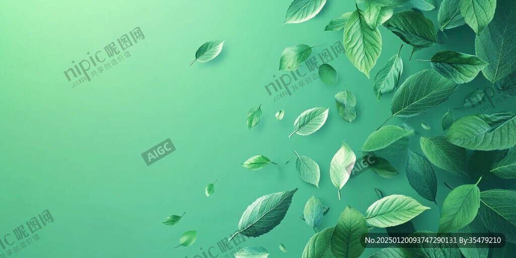 創(chuàng)意綠葉背景環(huán)保綠葉