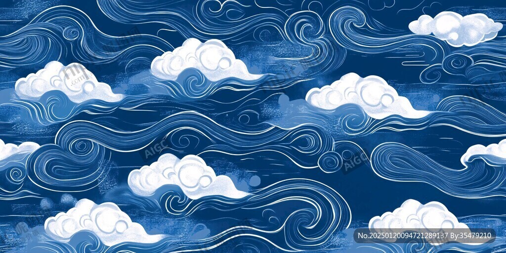 海水云紋