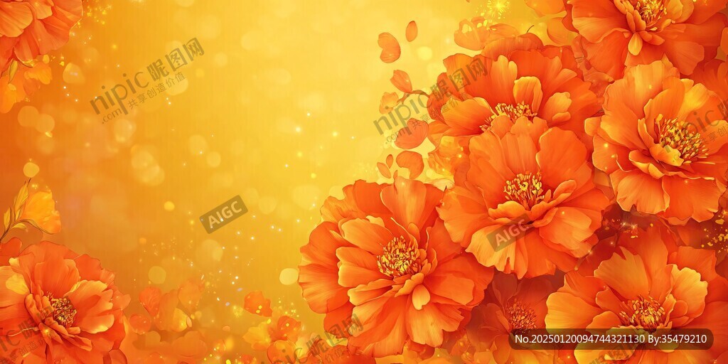 橙紅色碎花背景