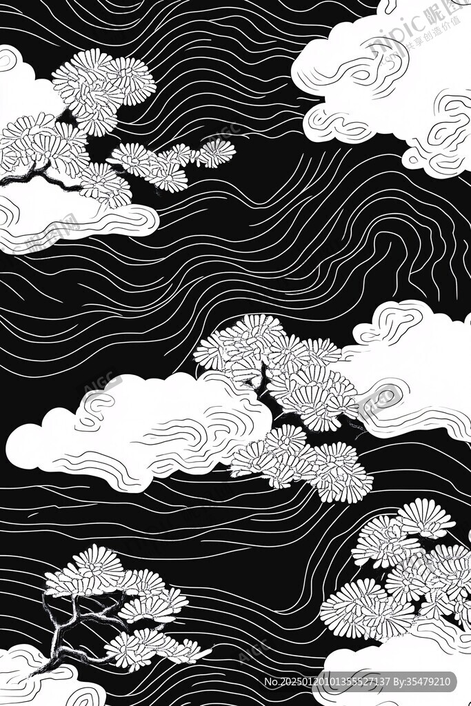 暗紋云團貴氣云紋圖案