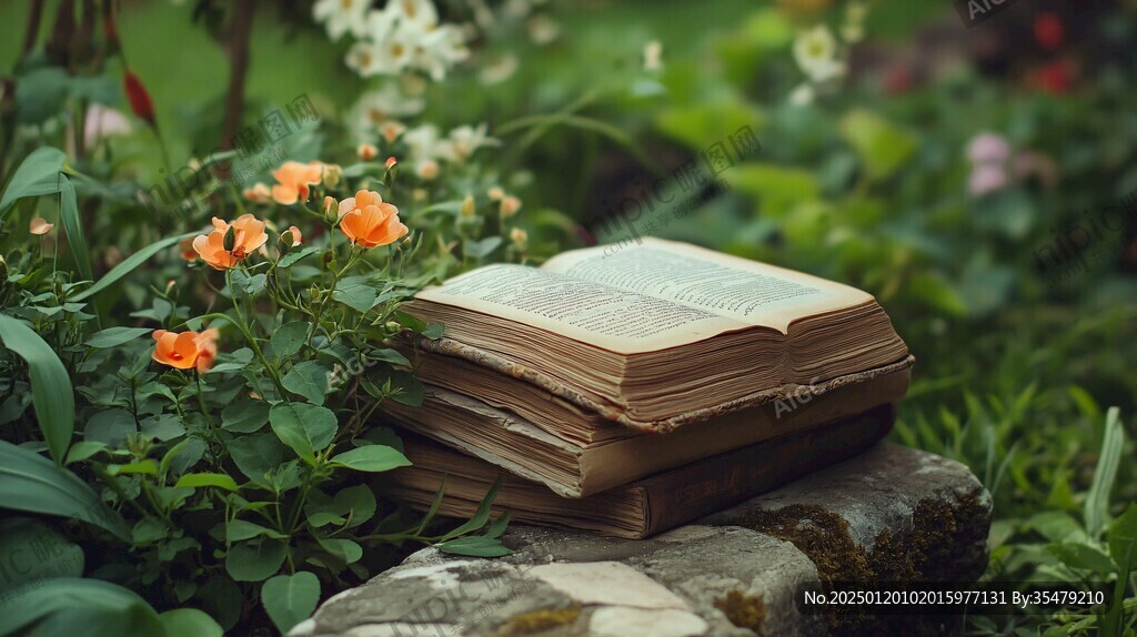 植物書本背景