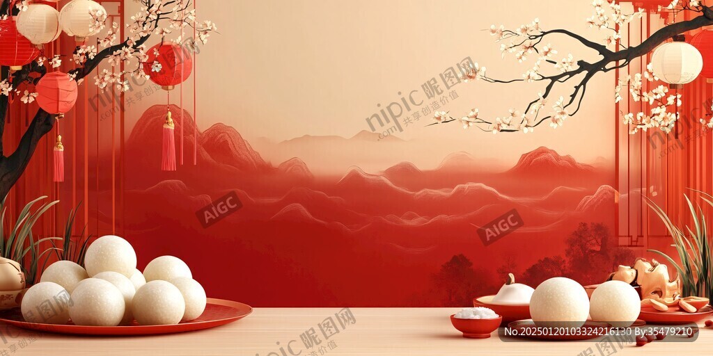 元宵促銷背景