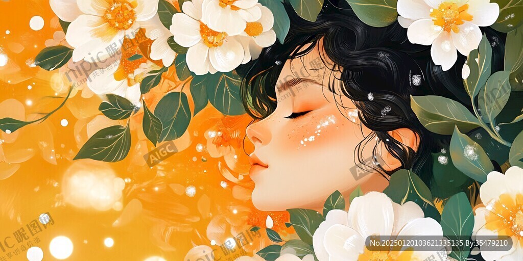 花季少女插畫